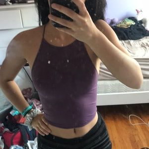 Free People Lace back crop tank